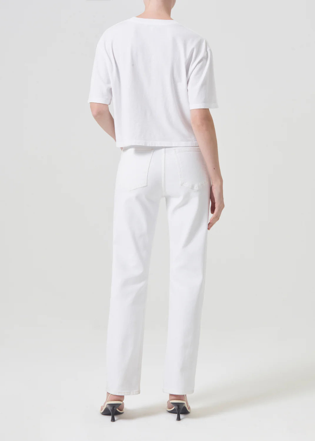 90'S Pinch Waist High Rise Straight In Marshmellow