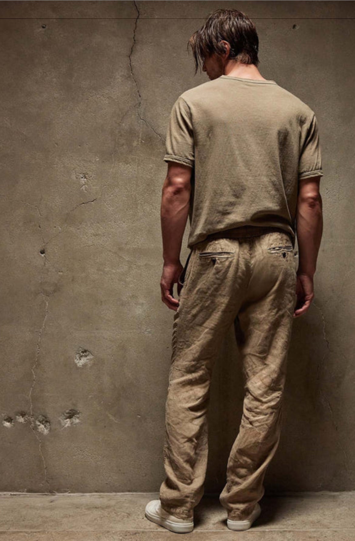 Relaxed Fit Linen Pant - Cashew Pigment