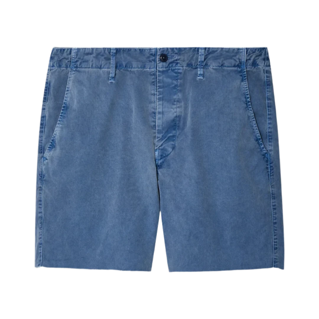 Cut Off Button Fly Short - Union Blue