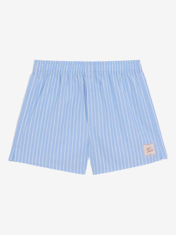 striped woven boxers