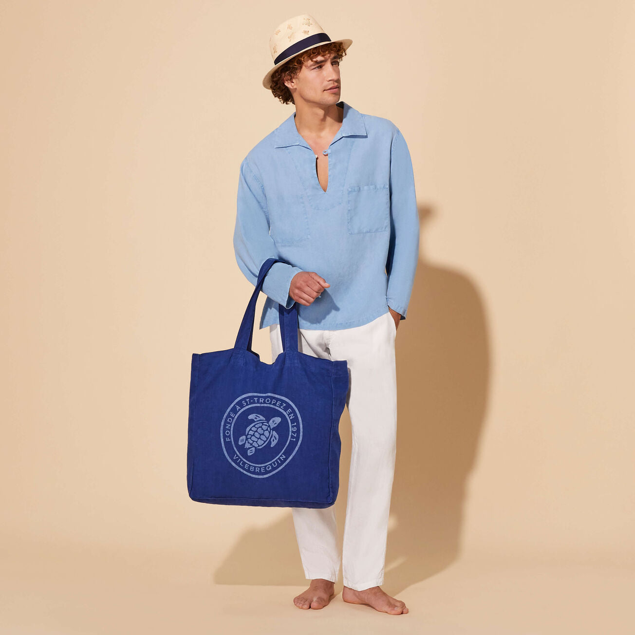 Men Linen Pants Solid - White