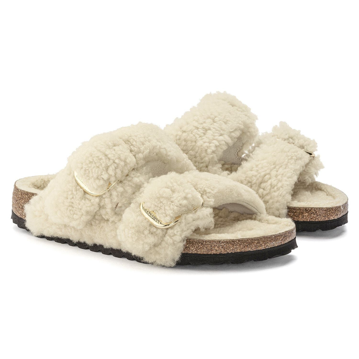 Arizona Big Buckle Shearling Teddy Eggshell