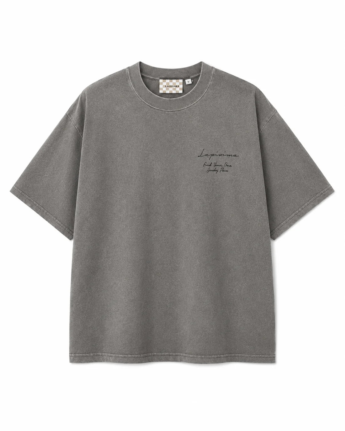 LAPIVIMA T-SHIRT - GREY WITH LOGO