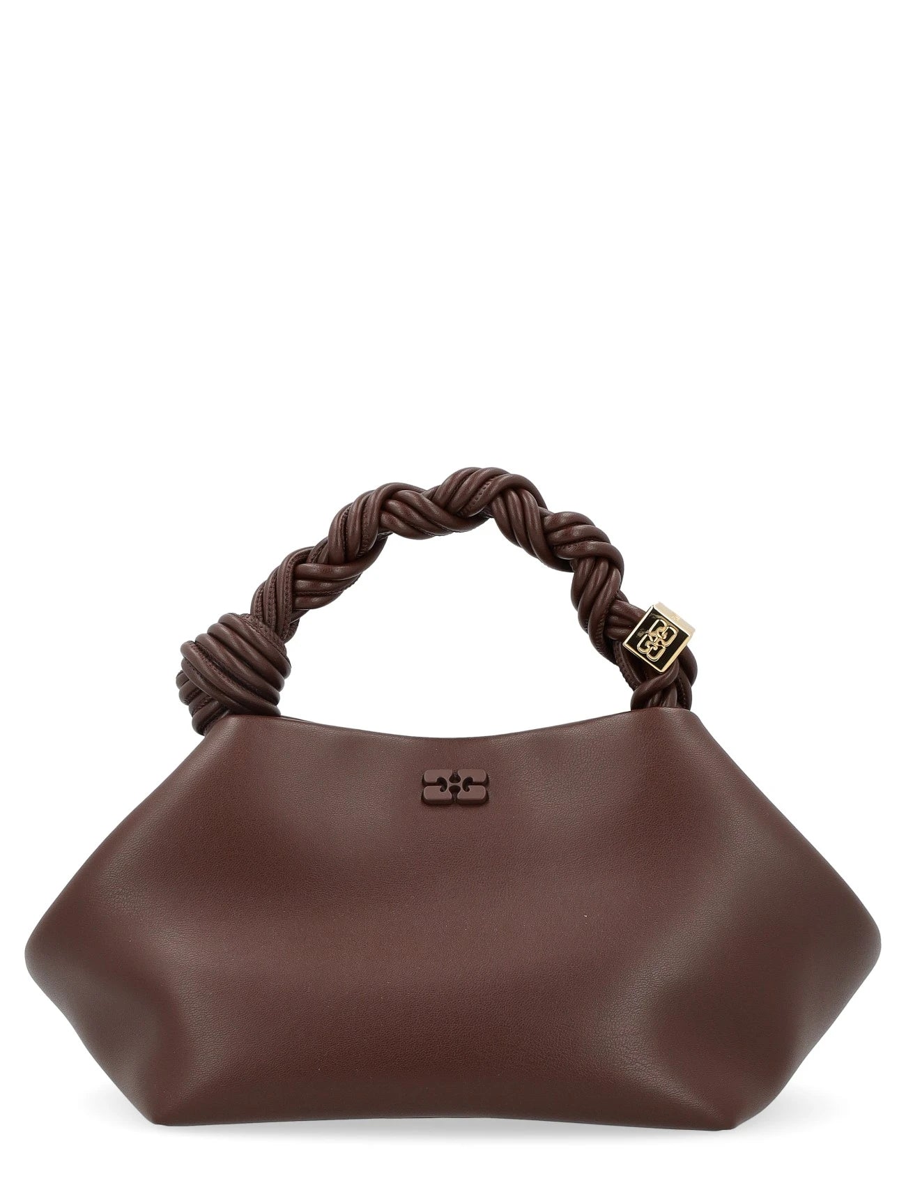 Ganni Bag Small in chocolate-colored leather