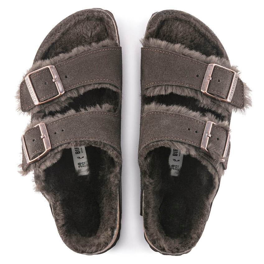 Arizona Shearling Mocca Suede Leather/Shearling Mocca