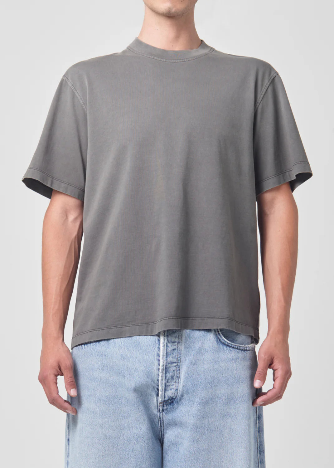 Asha Mock Neck Tee - Flint