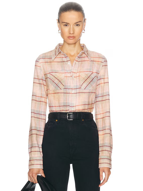 Pink over dyed plaid