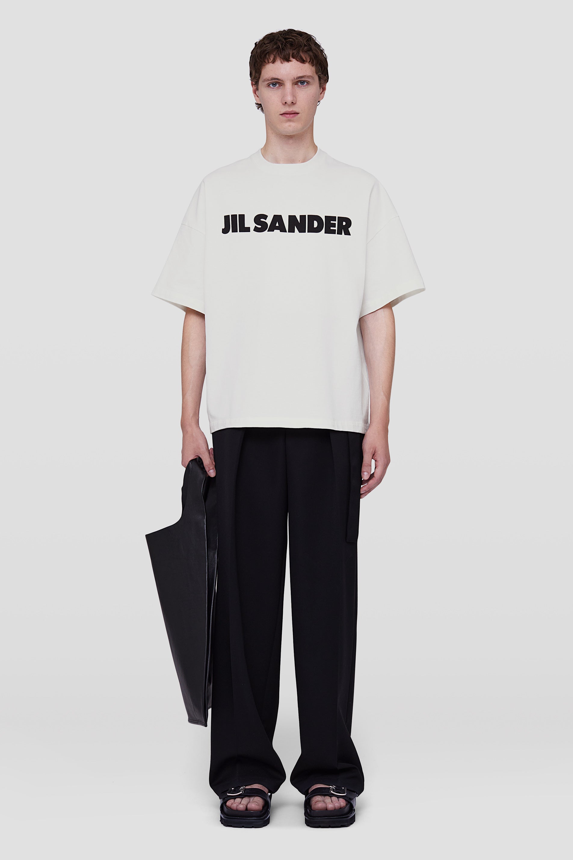 Men’S Oversized Logo Print Tee - White