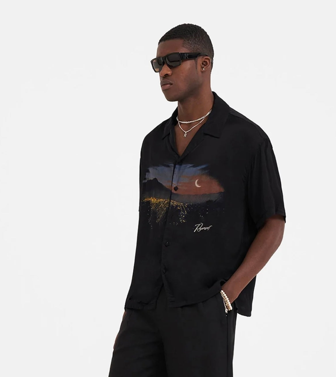 The Hills Viscose Shirt - Black