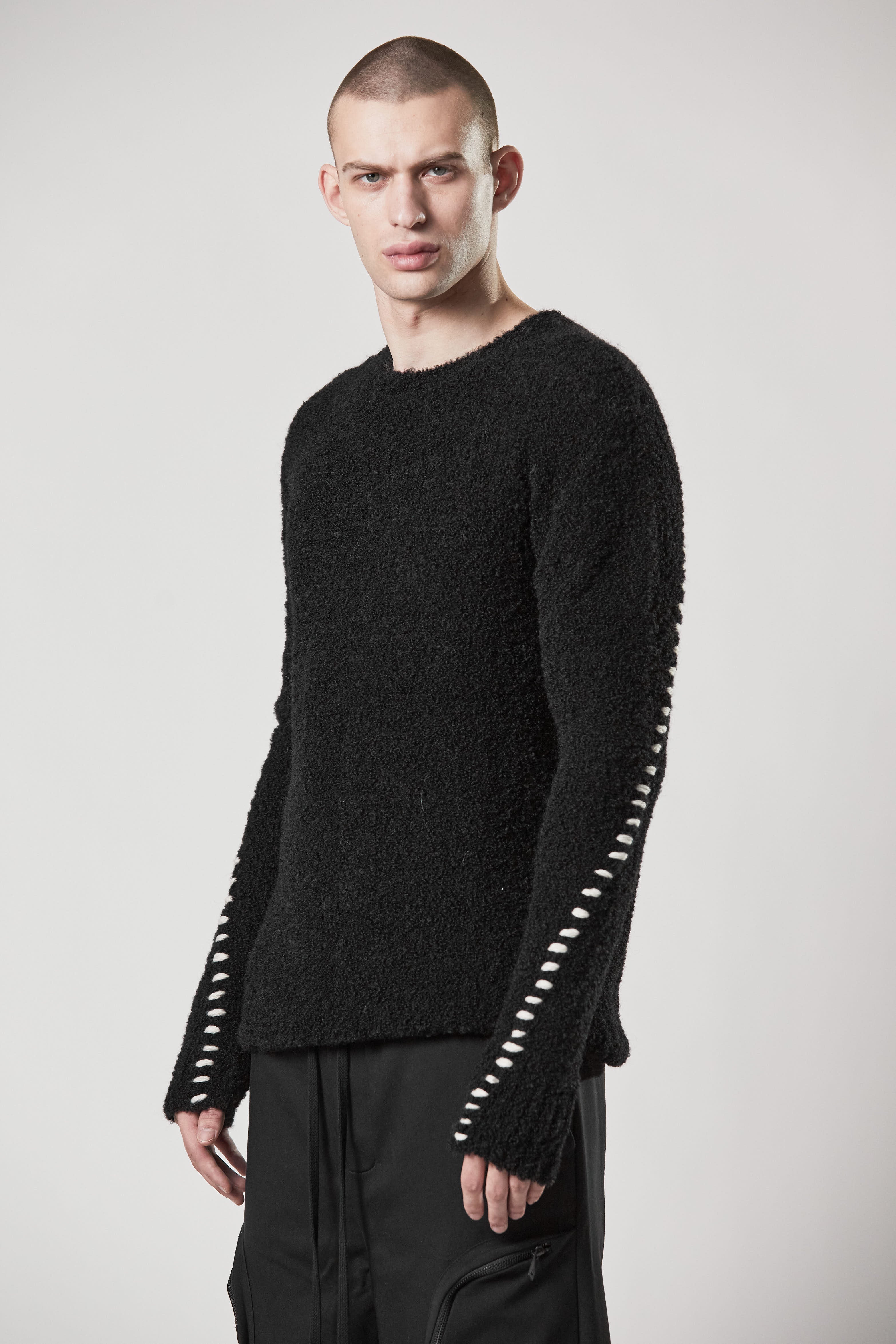 Curley Alpaca Knit - Black