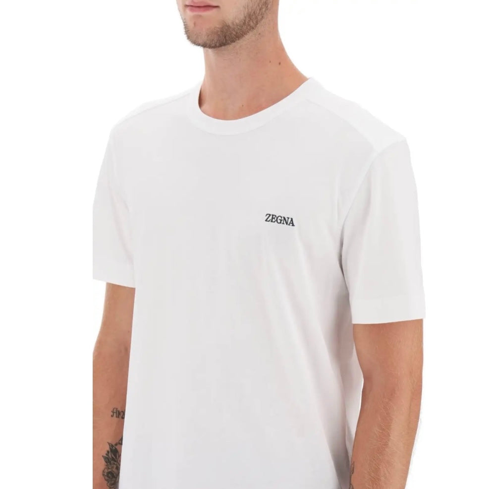 Mini Logo Print T Shirt - White