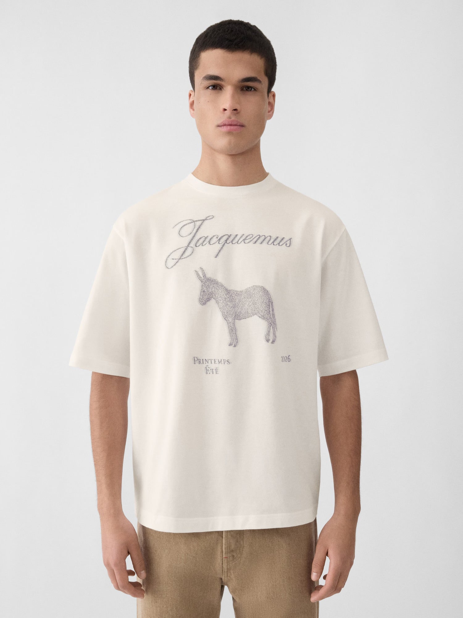 JACQUEMUS Men's Le Tshirt Ane Mc White