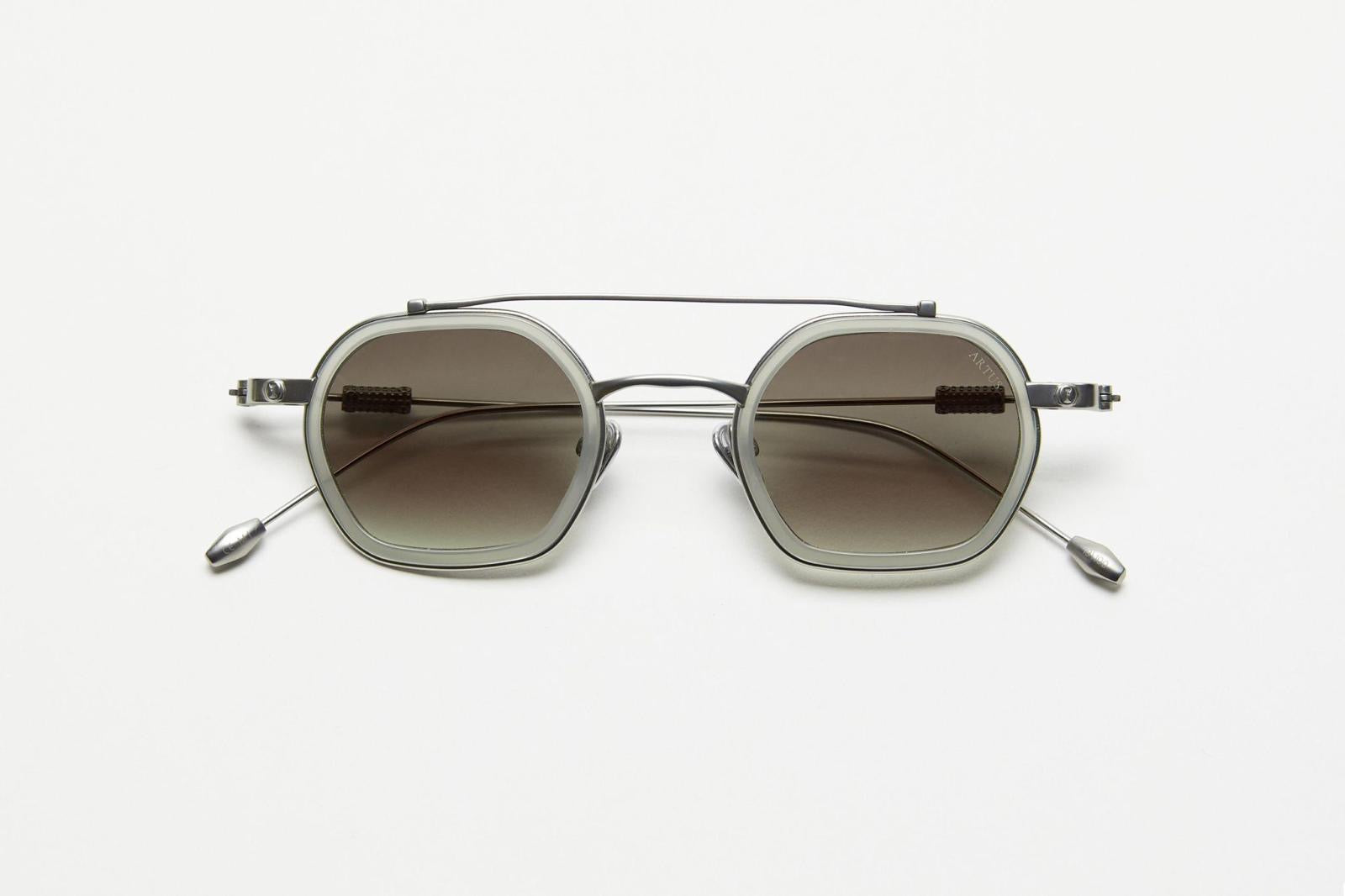Dan - Matte Silver Grey Lenses