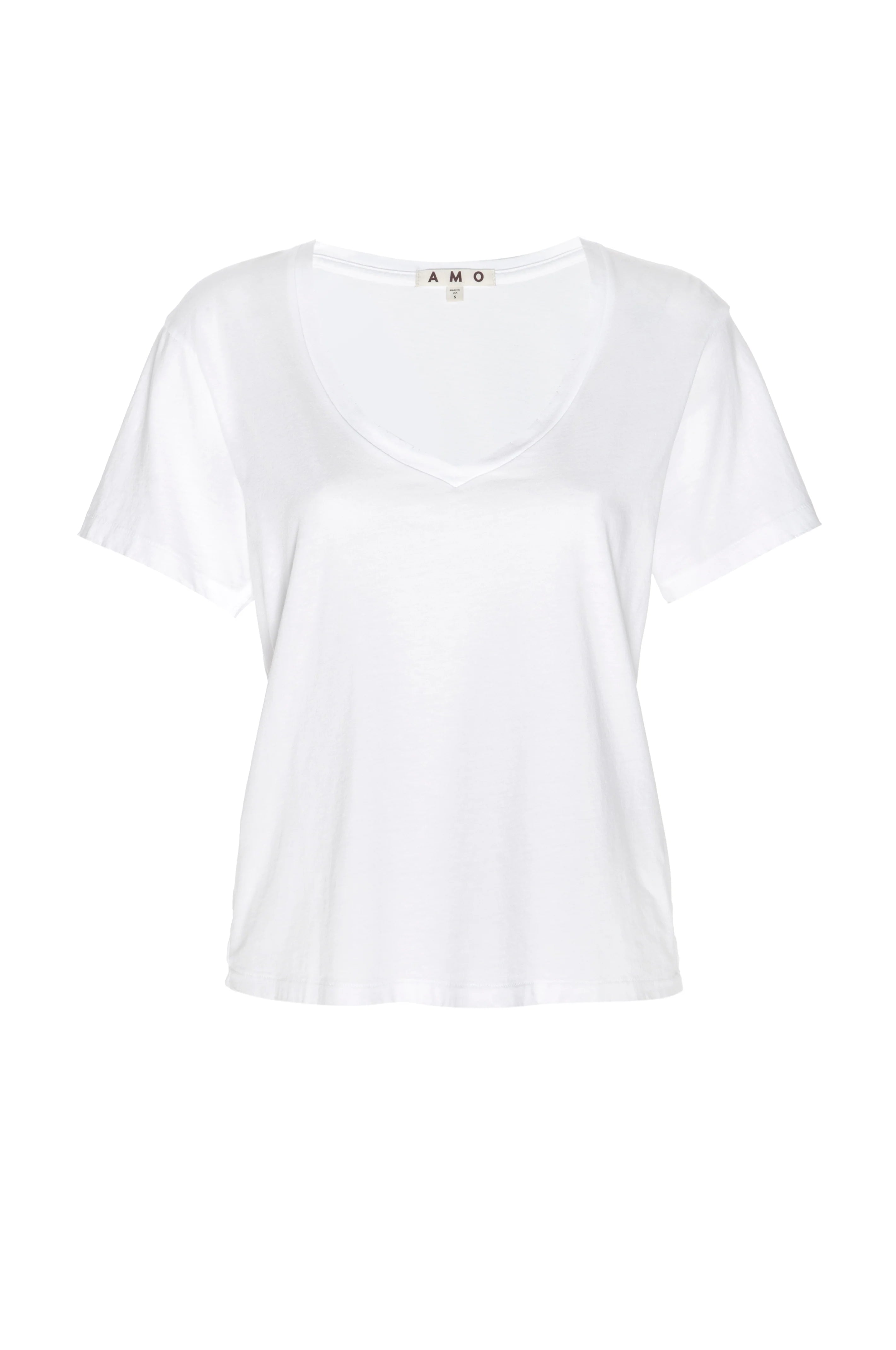 White V-Neck Tee