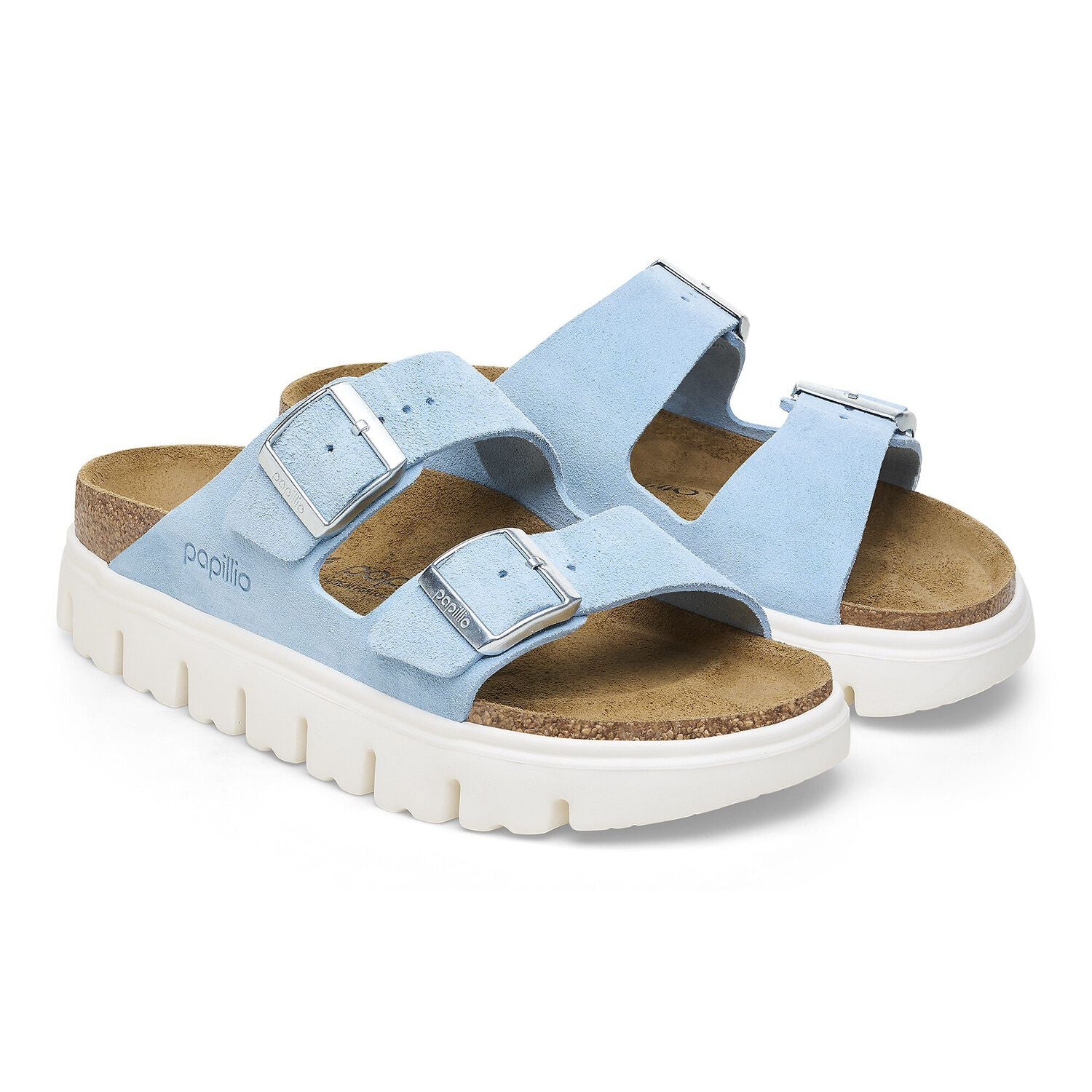 Arizona Chunky Suede Leather Mineral Blue