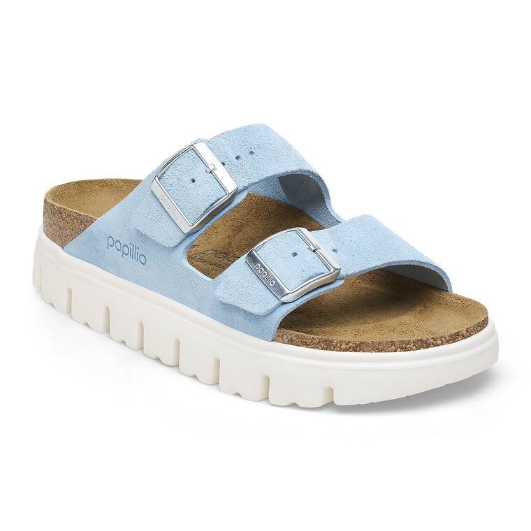 Arizona Chunky Suede Leather Mineral Blue