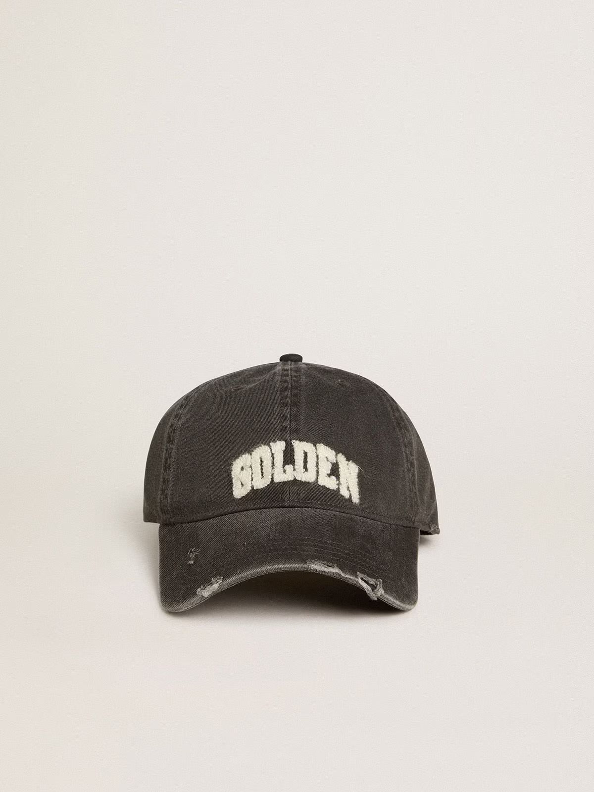 Gray cotton baseball cap with a lived-in finish