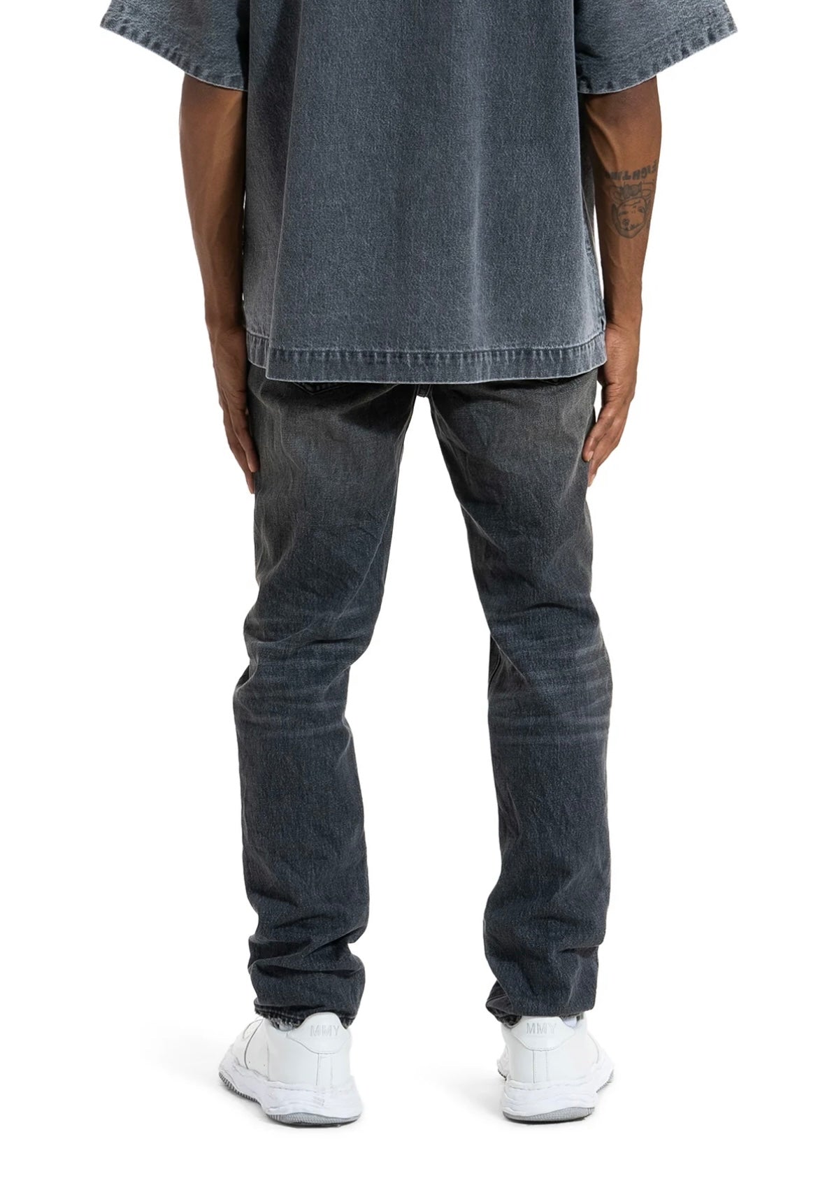 Mid Rise With Straight Leg - Washed Grey