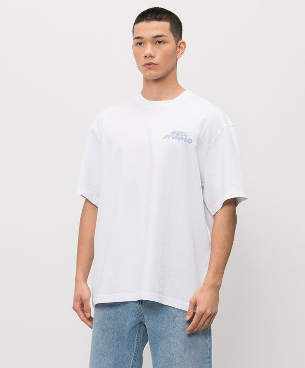 AXEL ARIGATO Soren white T-shirt with logo print