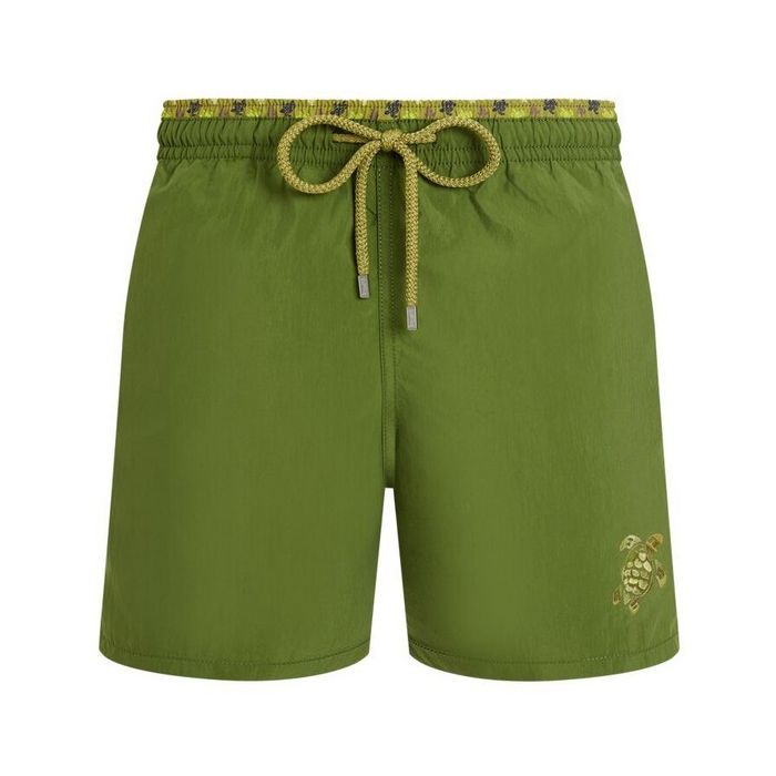 MEN SWIM SHORTS BICOLOR MICRO RONDE DES TORTUES - GREEN MILITAIRE