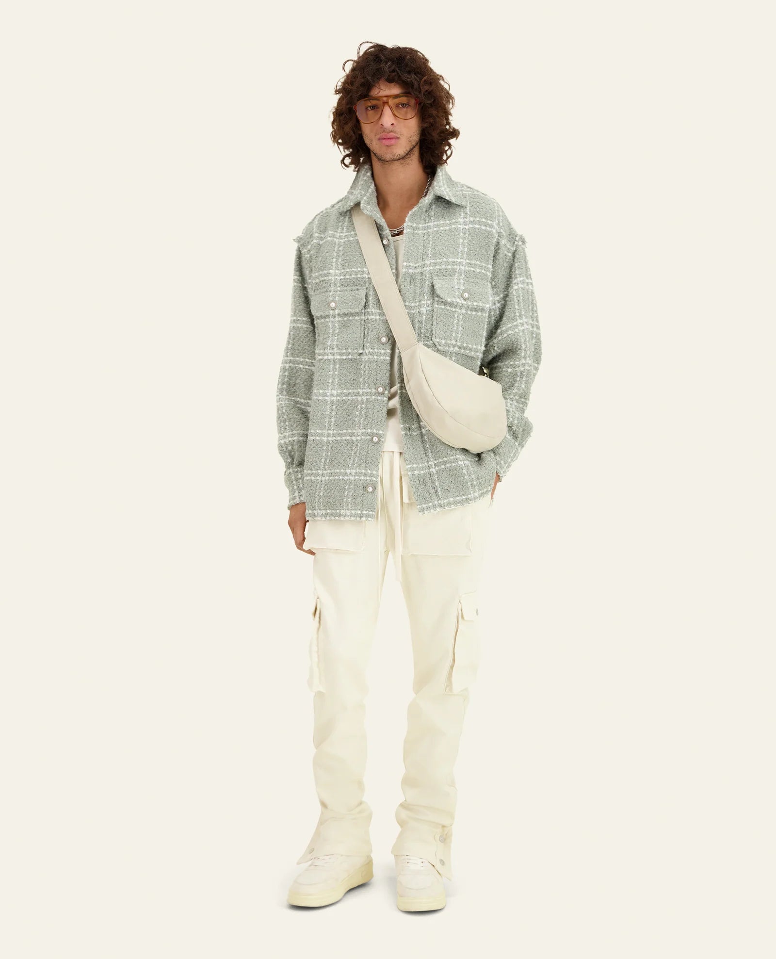 Cargo front pocket-Ecru