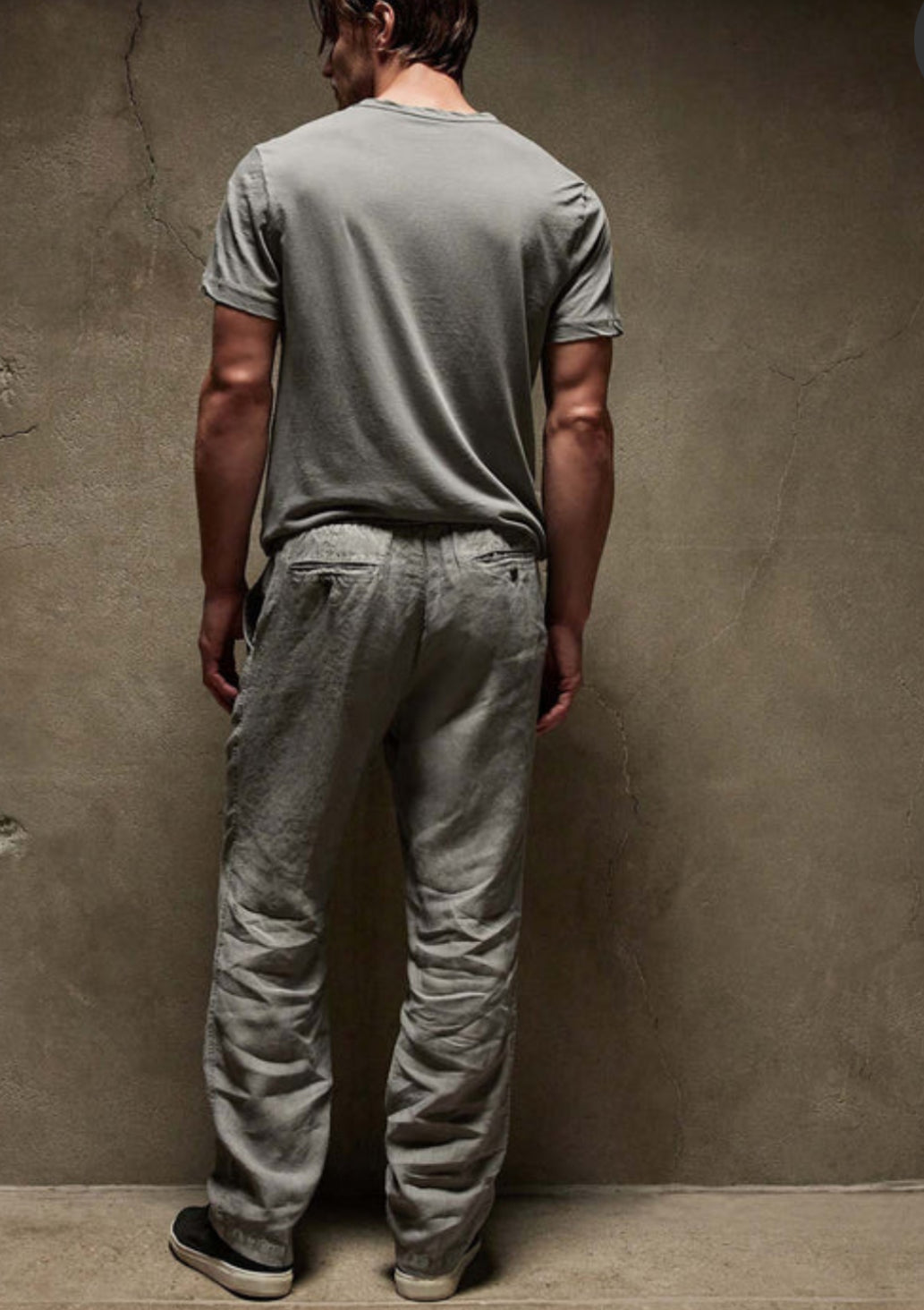 Relaxed Fit Linen Pant - Silver Grey Pigment