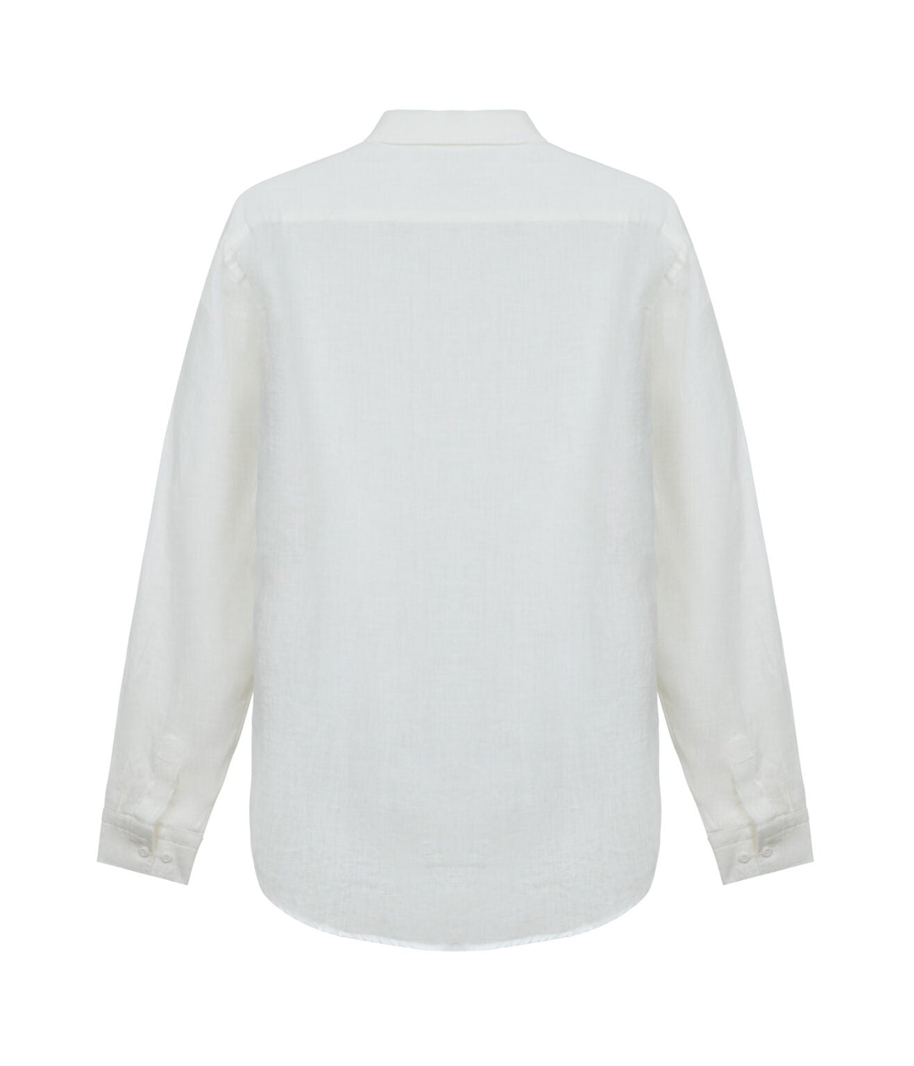 Zipper 100% Linen White