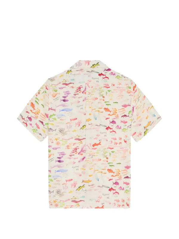 Vilebrequin fish-print short-sleeve shirt