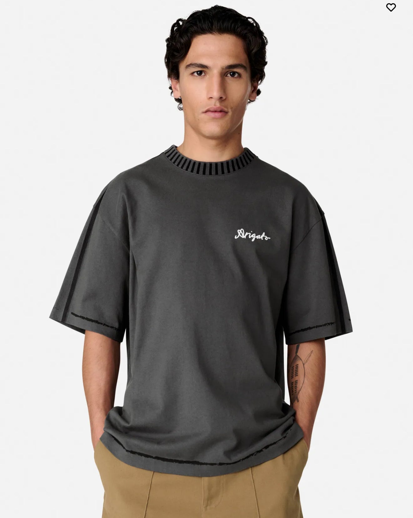 Seam relaxed grey T-shirt