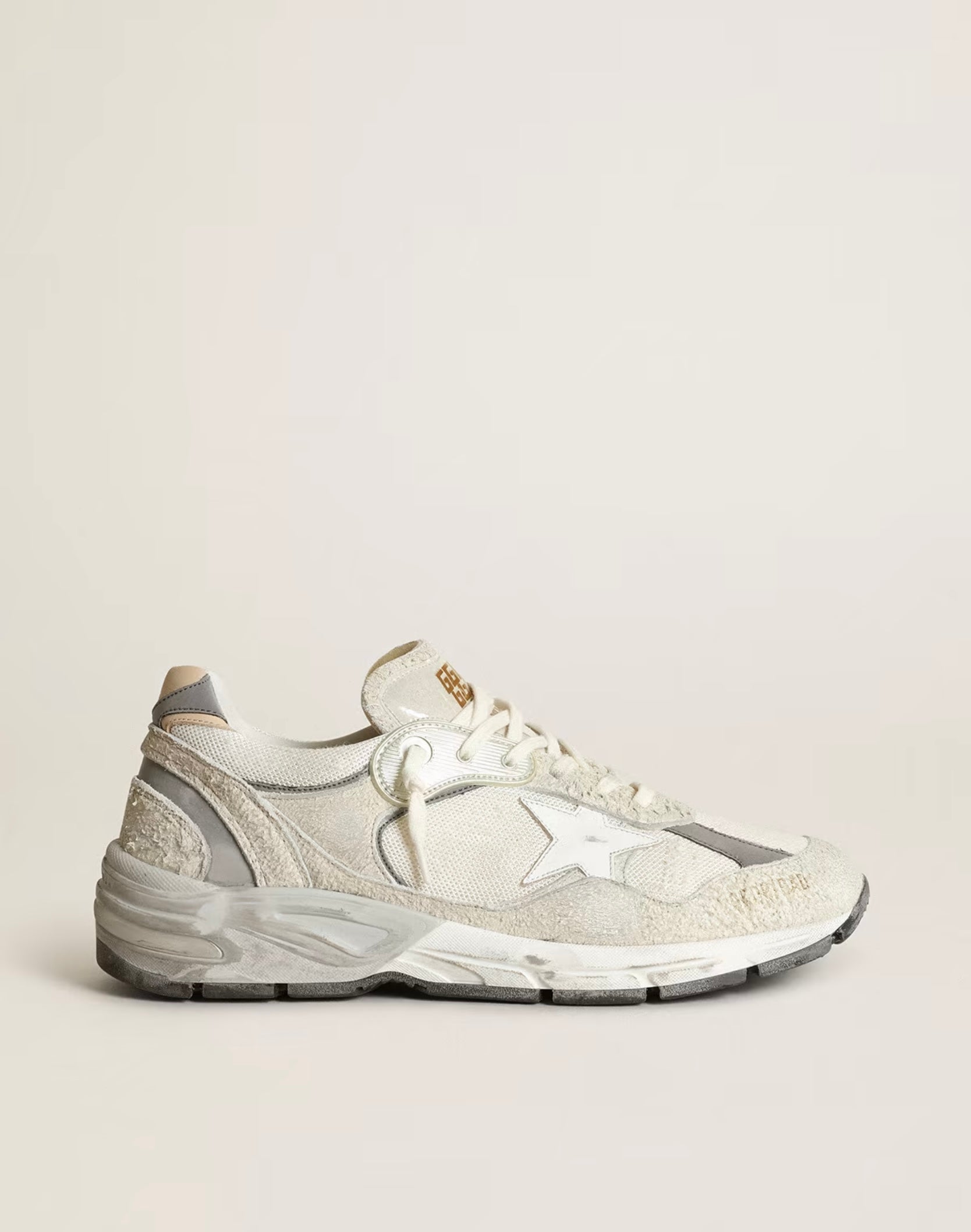 Women'S Running Dad-Star In White Mesh And Suede