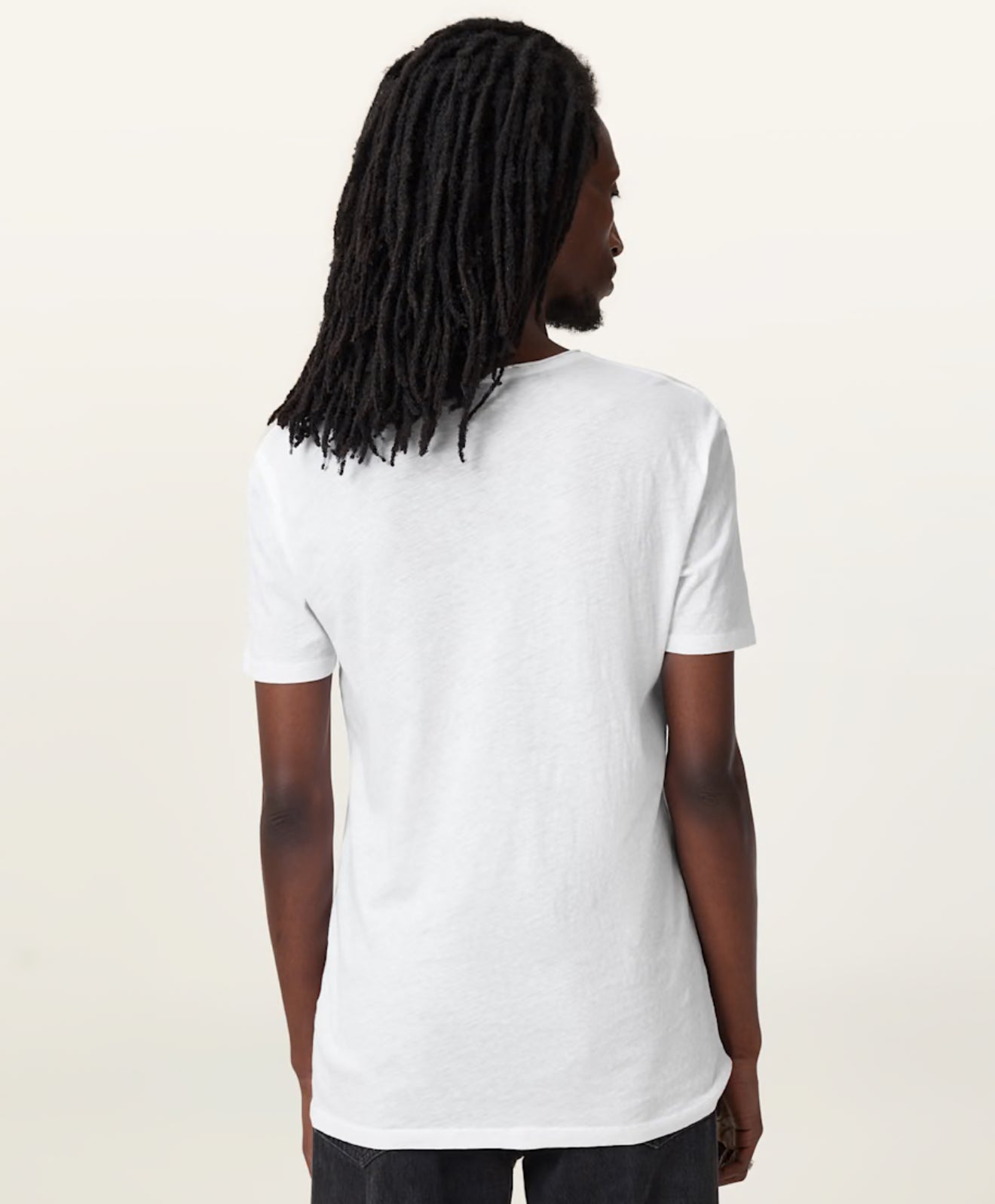 Figure Crew Neck Raw Edge T-Shirt