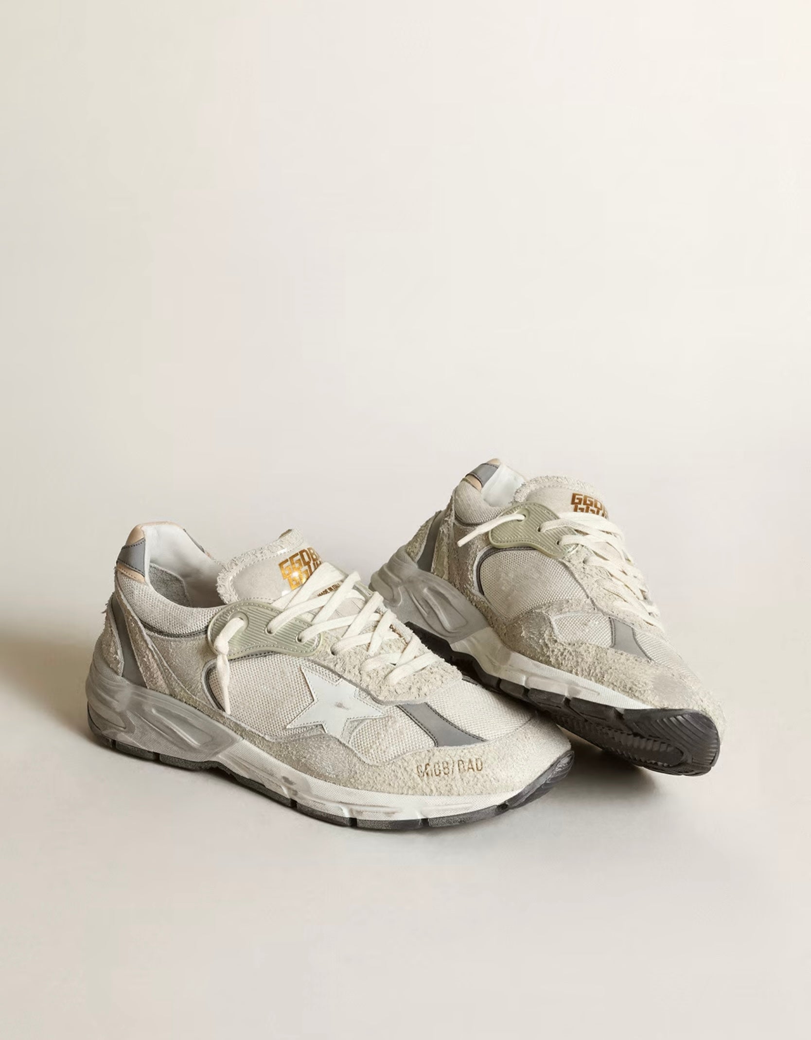 Women'S Running Dad-Star In White Mesh And Suede