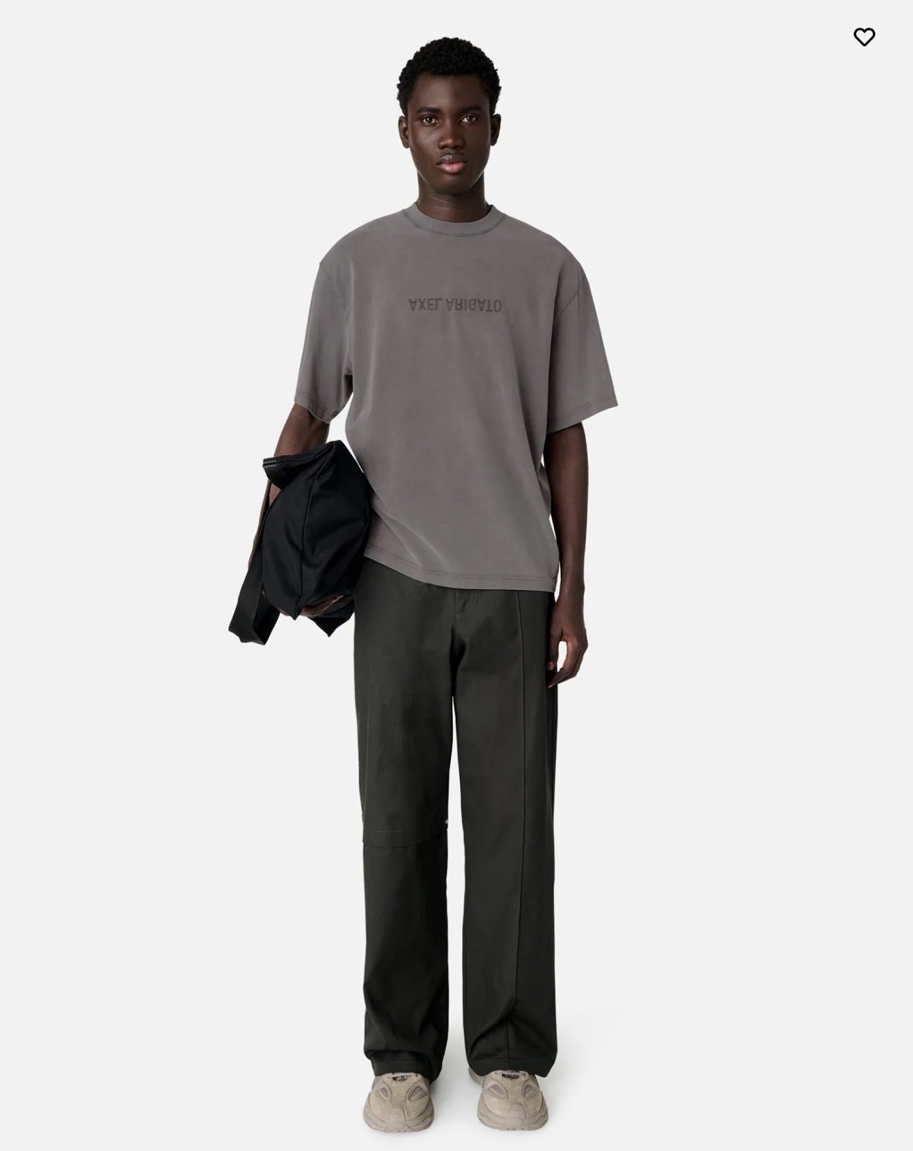 Distort washed steel grey t-shirt