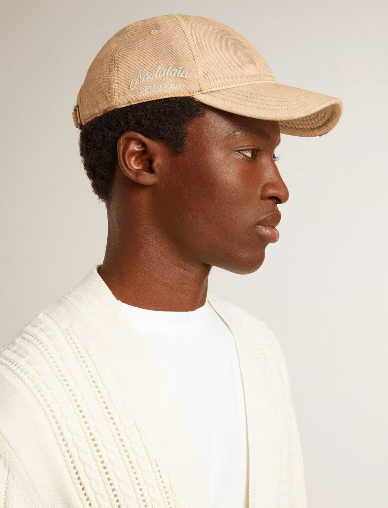 Beige baseball cap