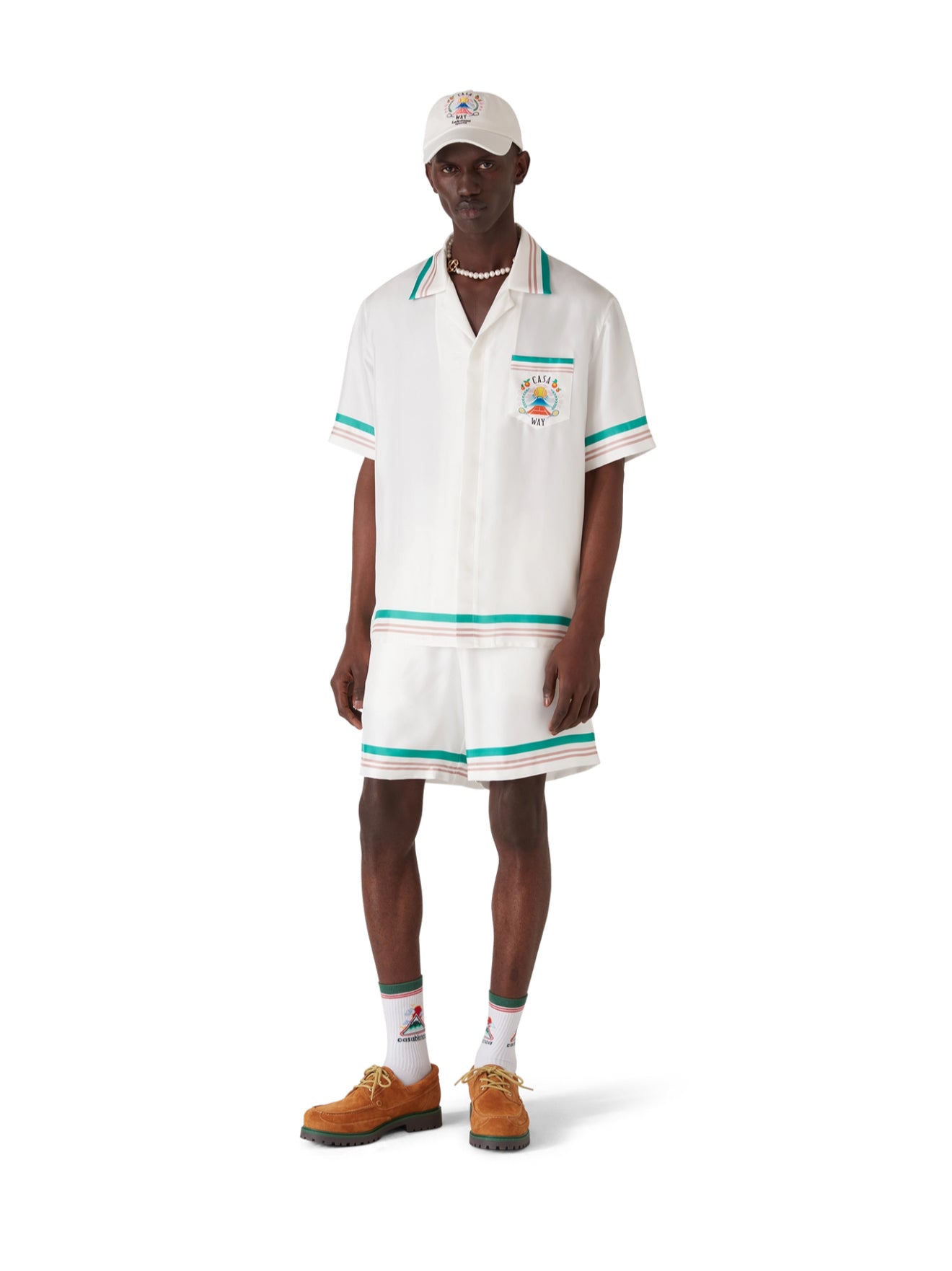 Casa Way Short-Sleeve Silk Shirt