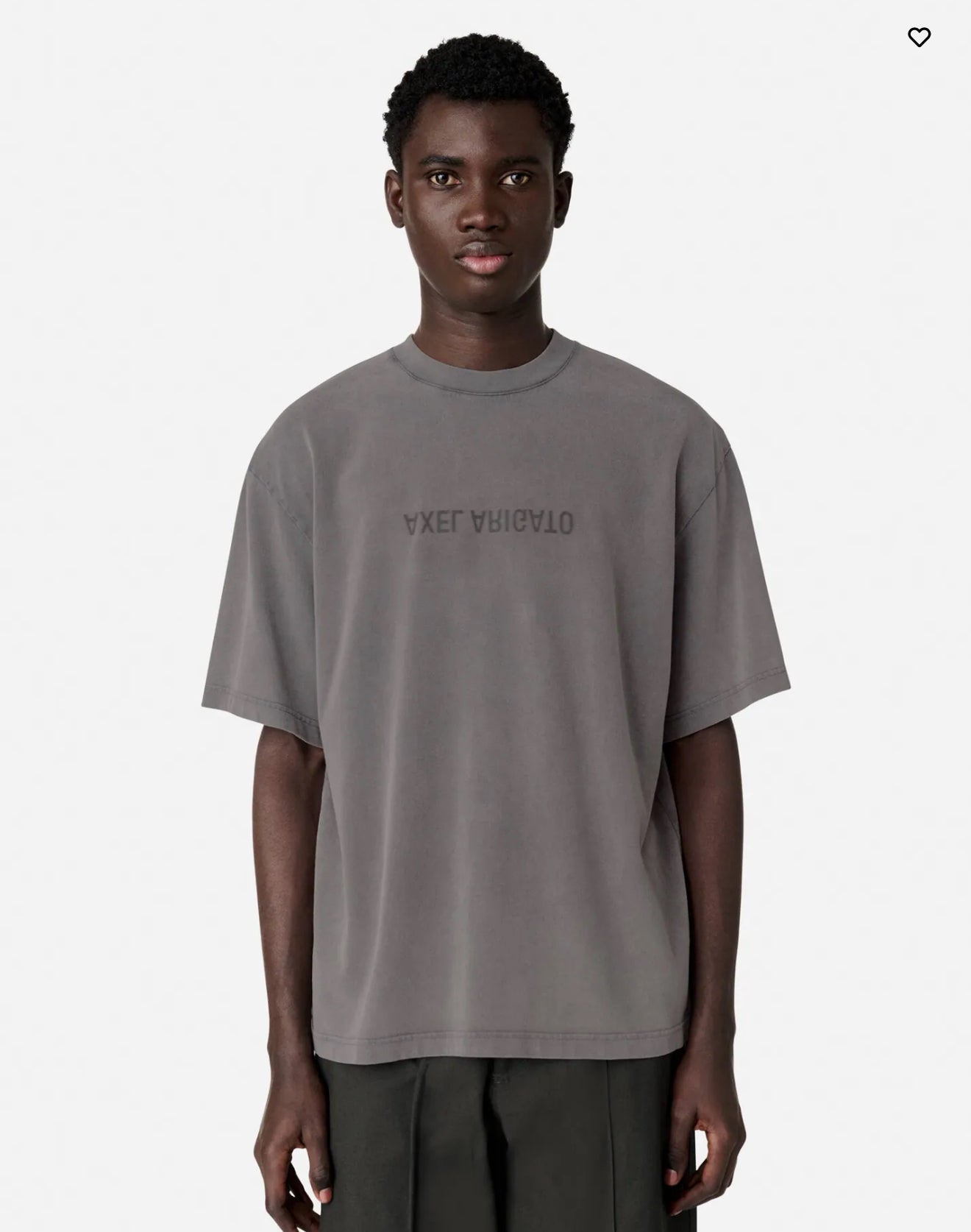 Distort washed steel grey t-shirt