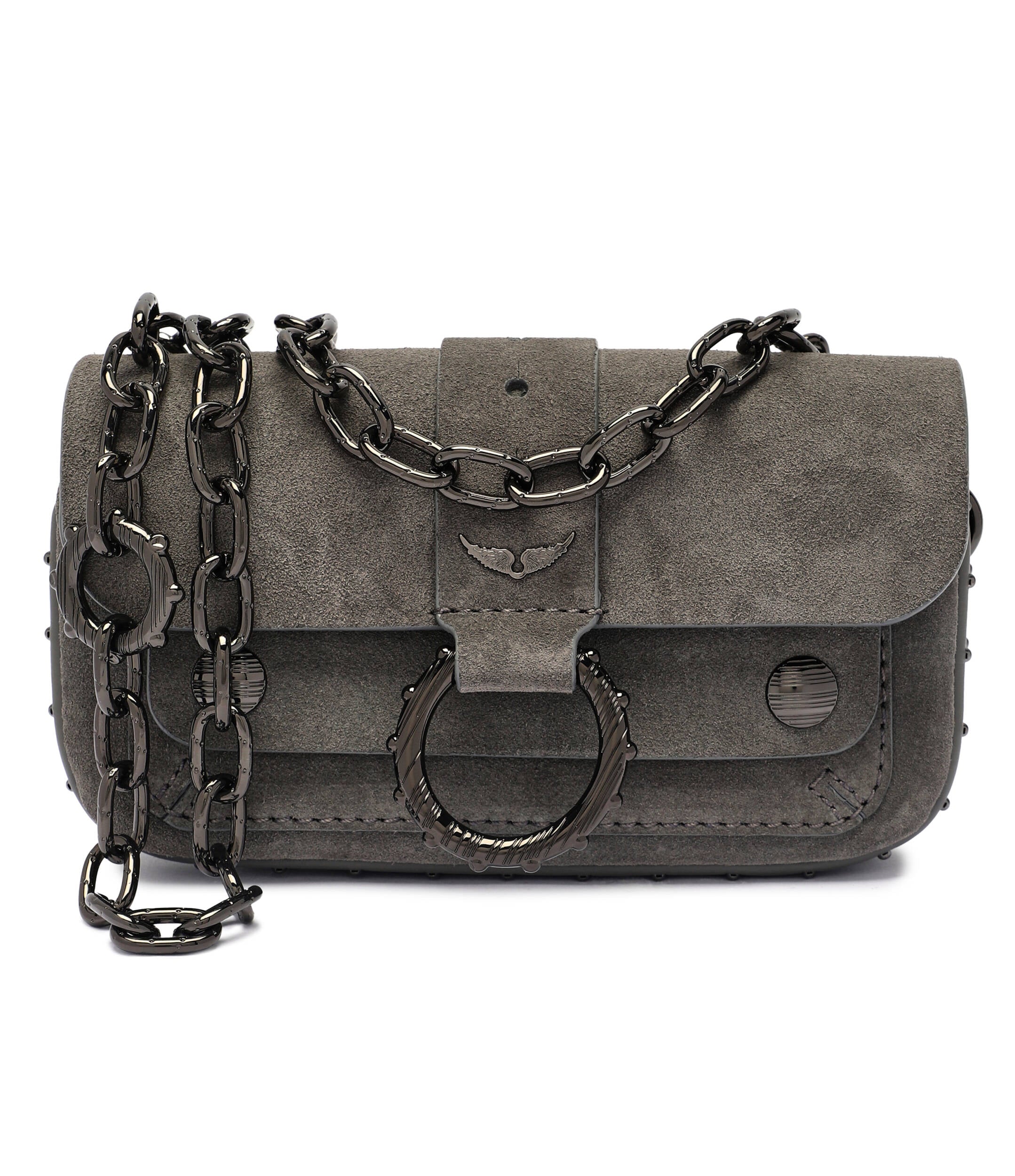 Kate wallet bag - suede grey