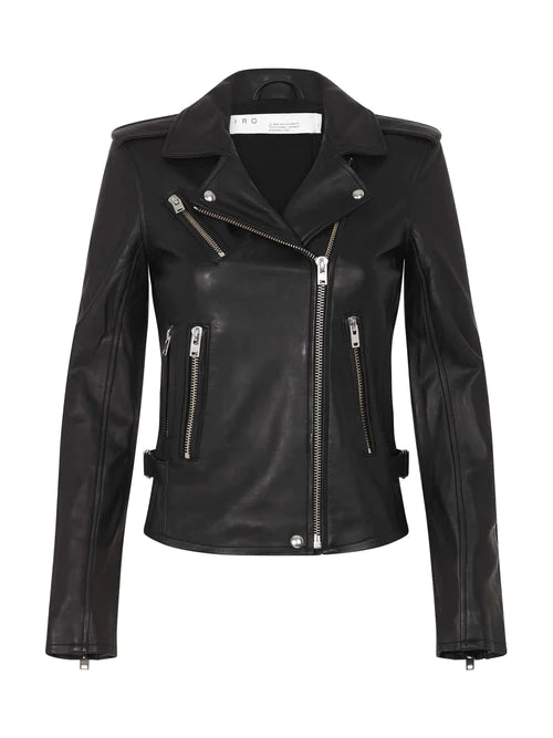Newhan Leather Jacket - Black