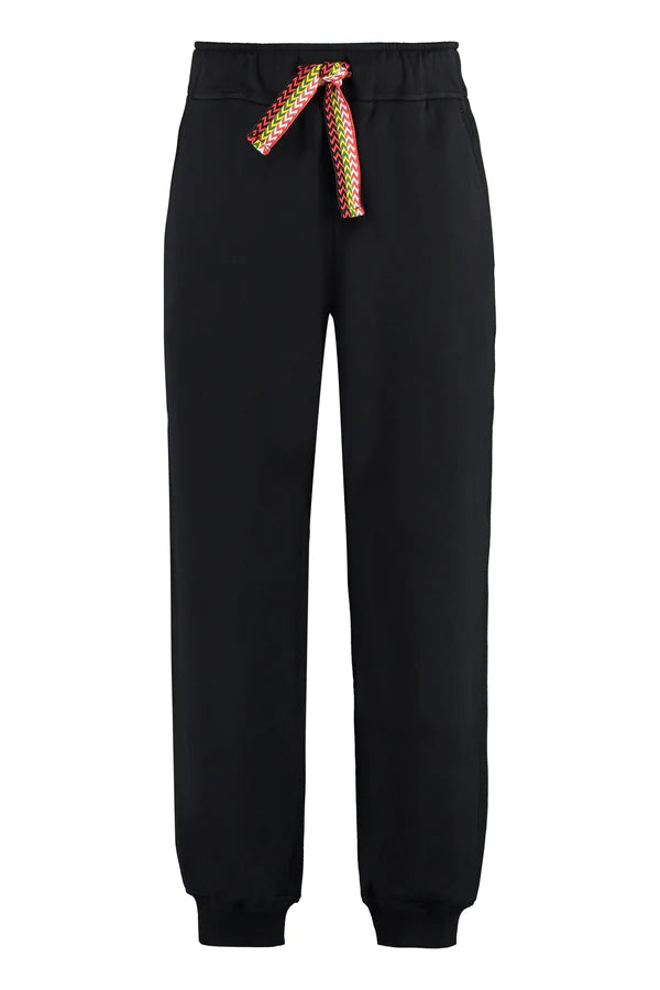 Cotton Track Pants - Black