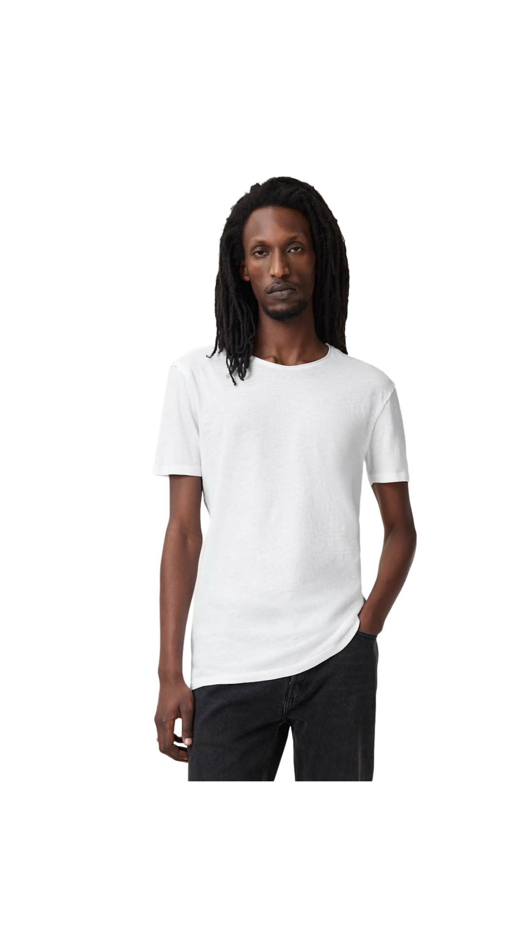 Figure Crew Neck Raw Edge T-Shirt