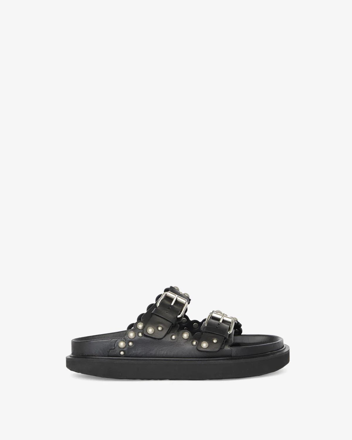 Lennya Flat Sandals In Studded Leather