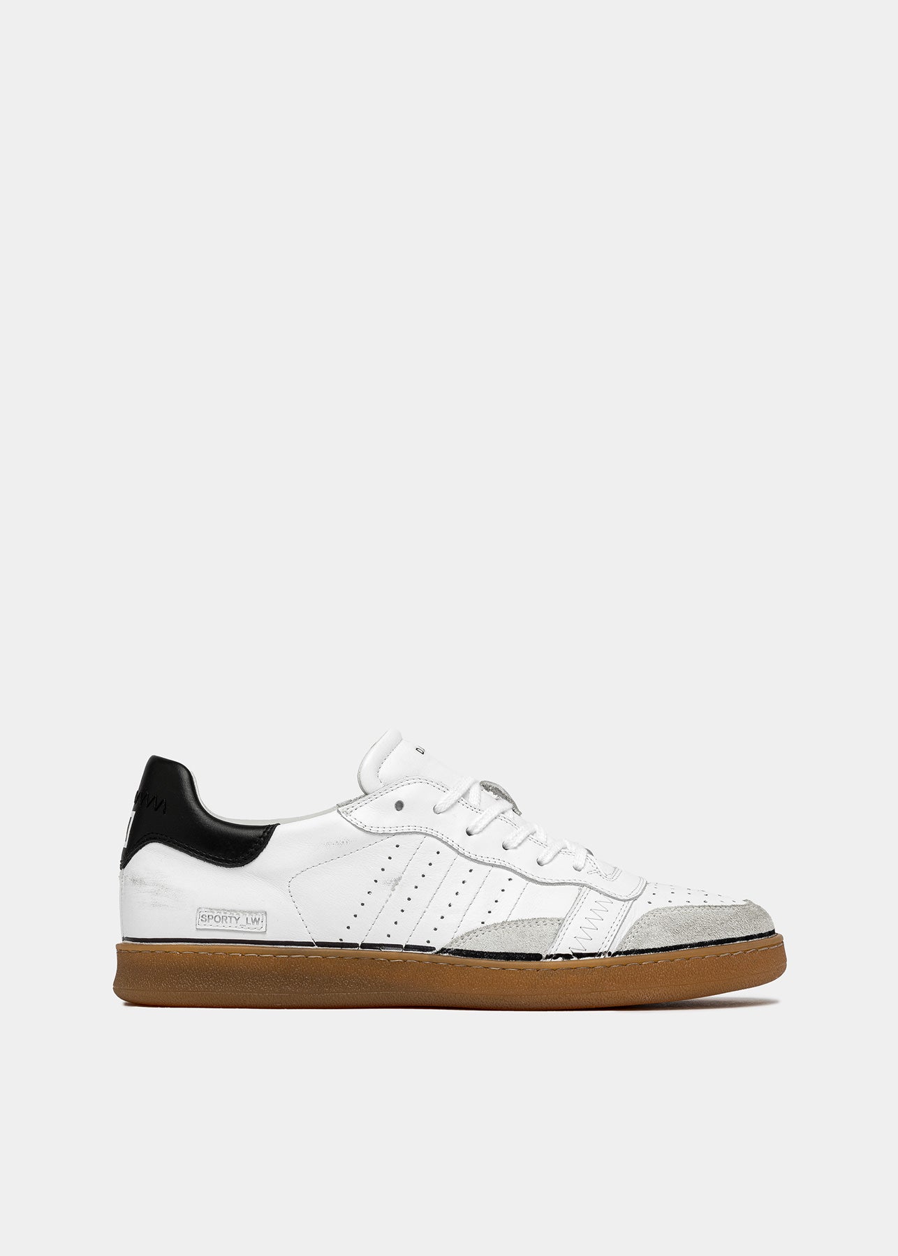 Sporty Low Calf White-Black