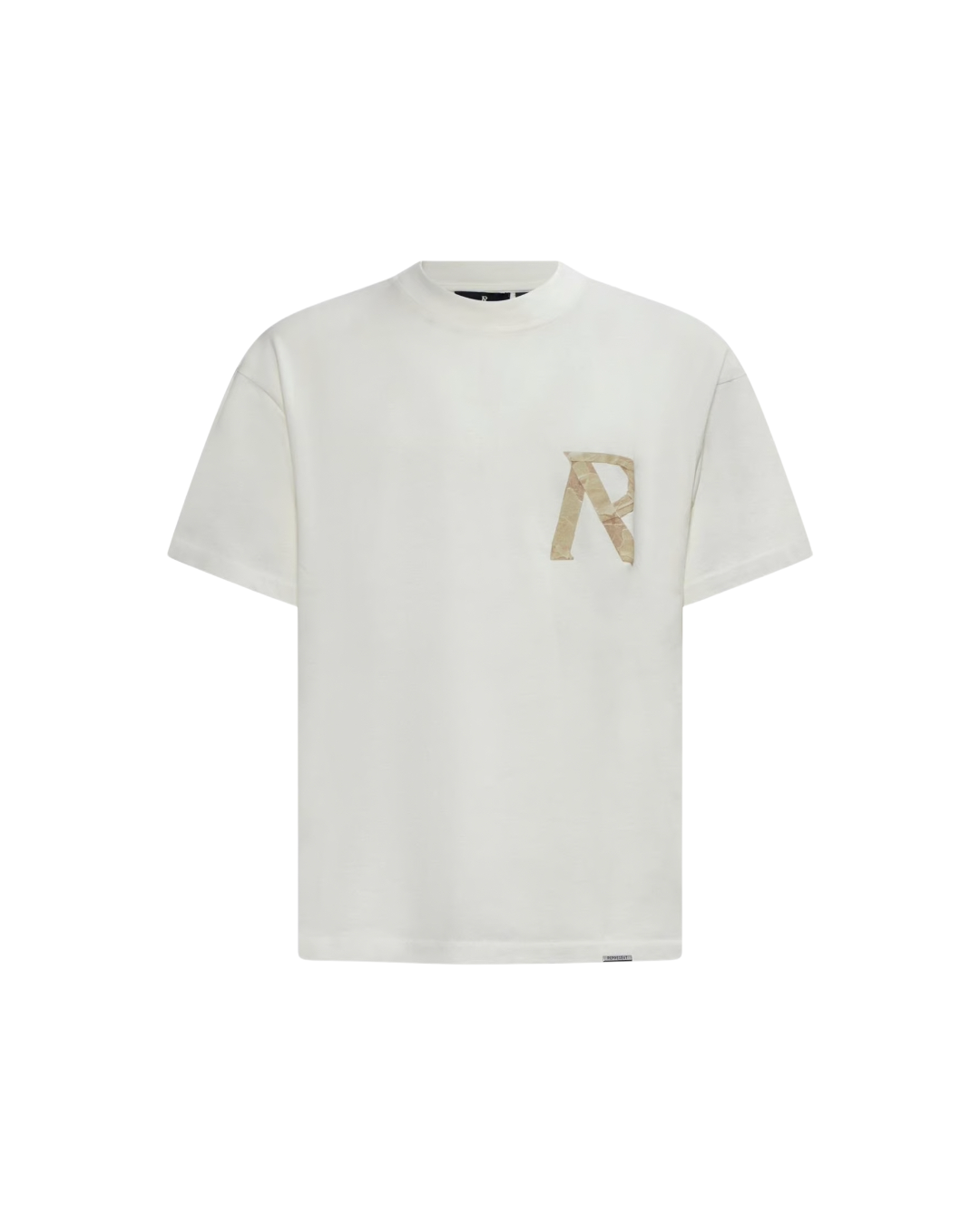 Masking Tape Initial T-Shirt Flat White