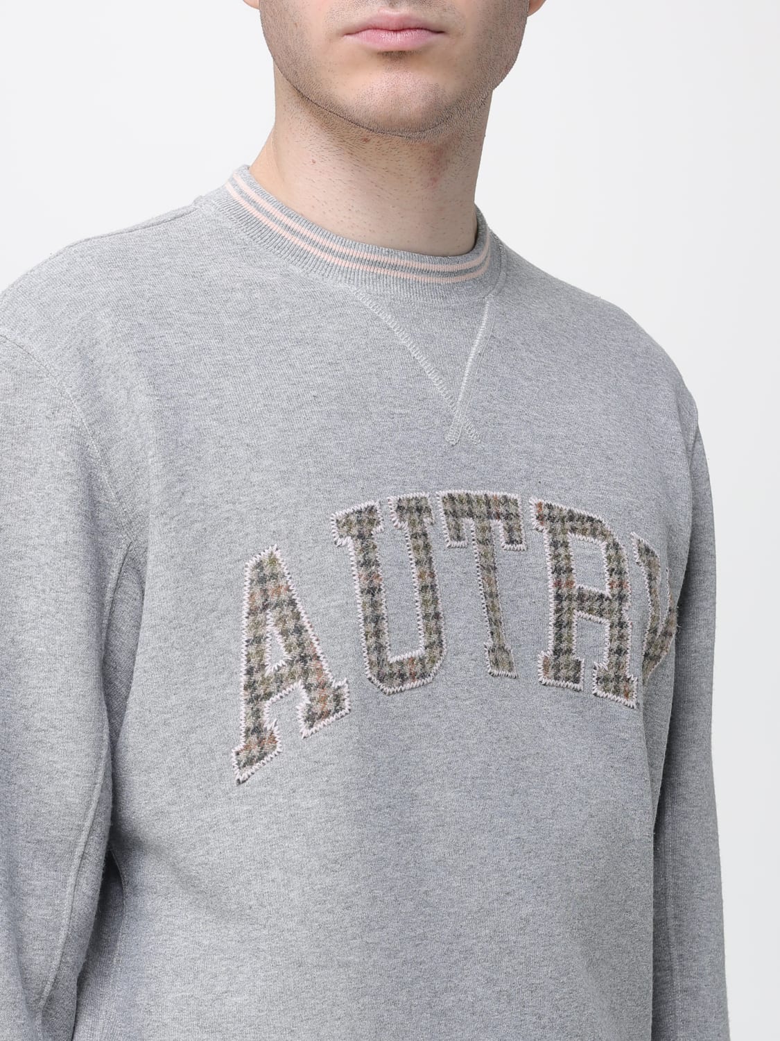 College check sweatshirt man