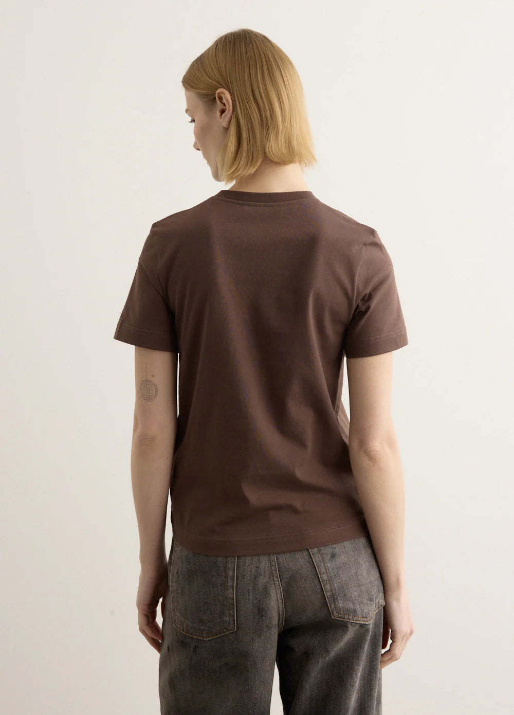 Le t shirt gros grain woman- brown