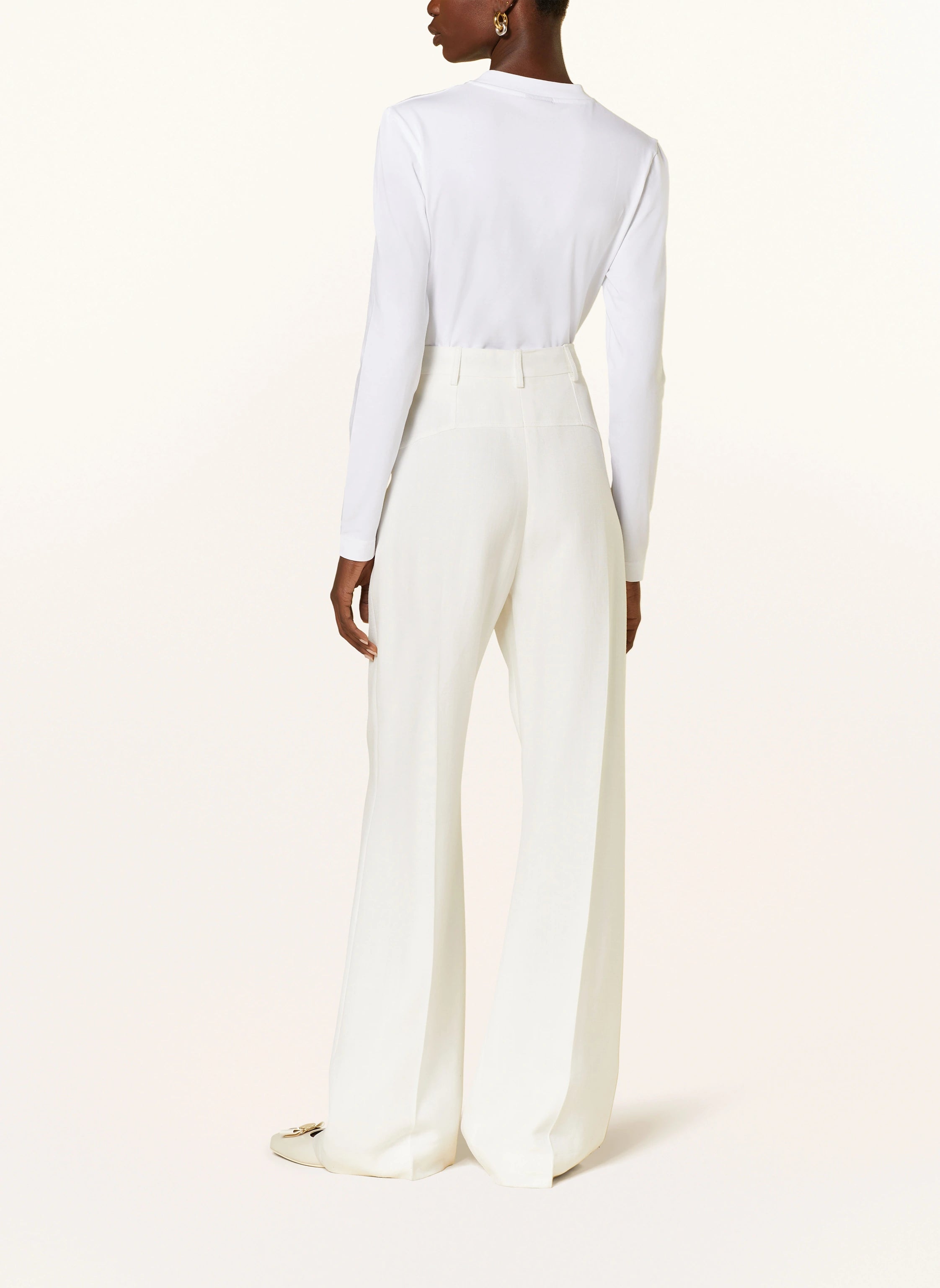 Le t shirt gros grain long sleeve - white