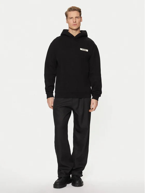 Le hoodie gros grain - black