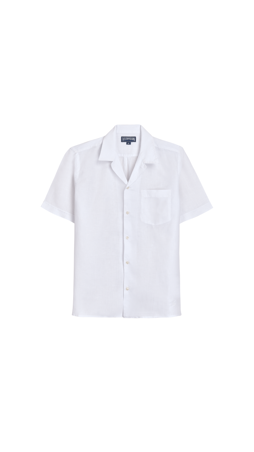 Men bowling linen shirt solid