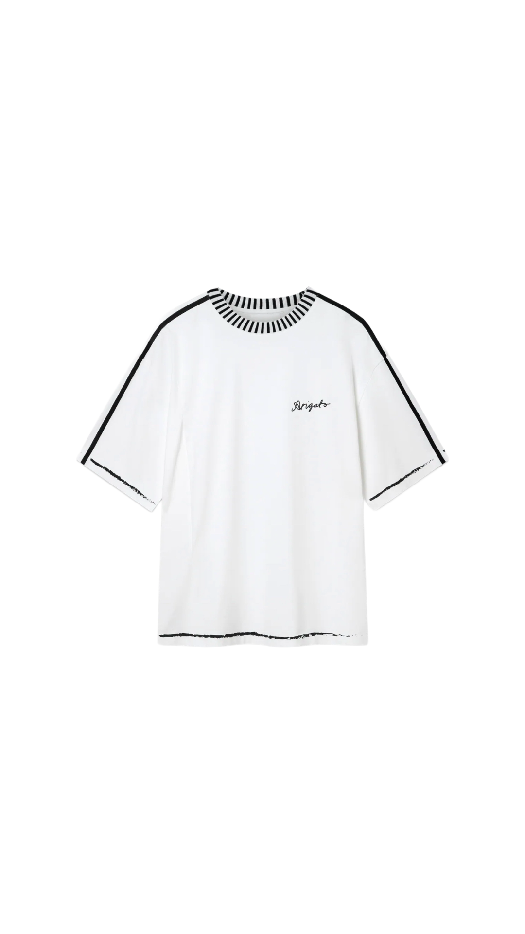 Seam relaxed white T-shirt
