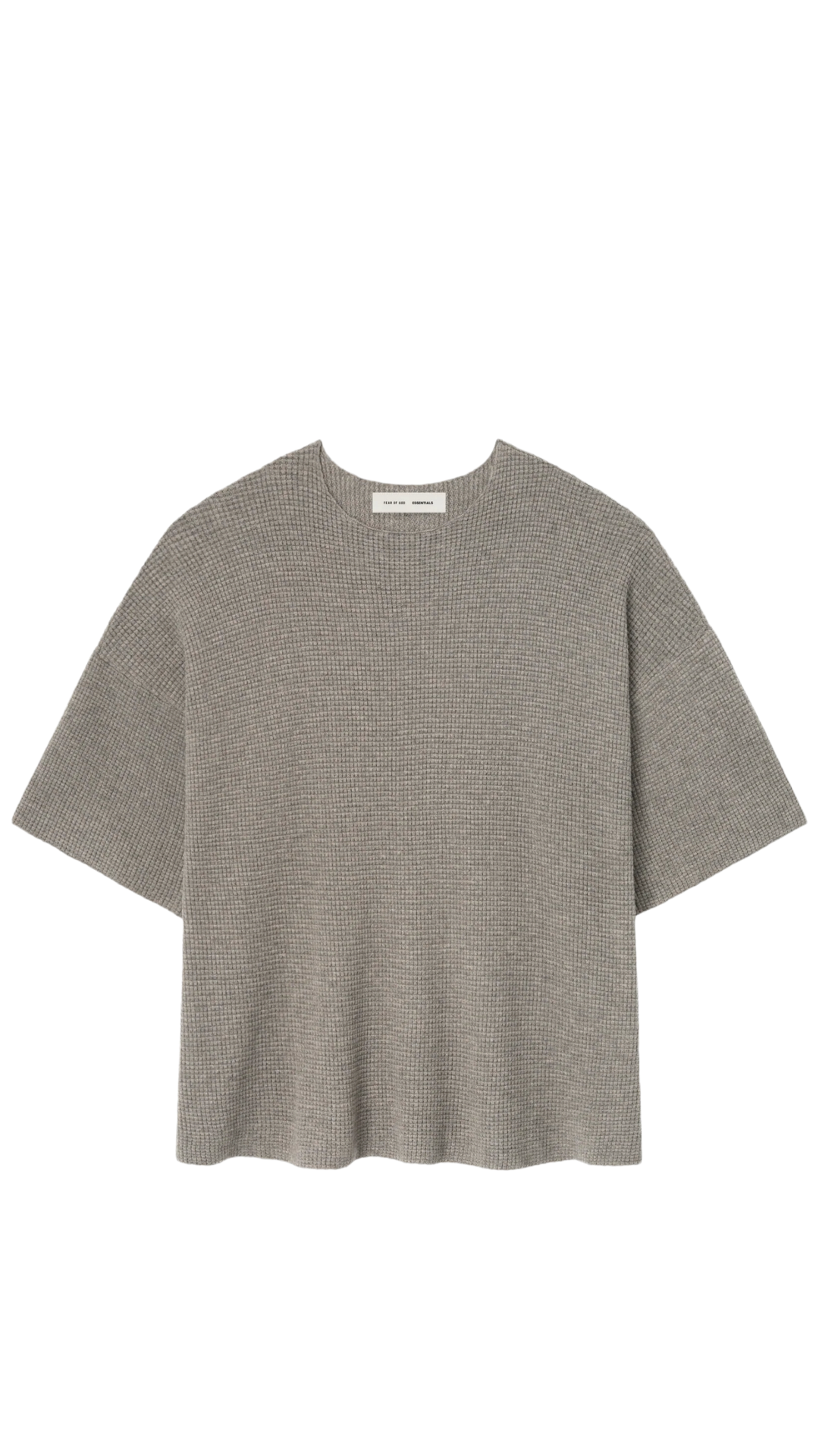 Waffle short sleeve sweater - homestead heather